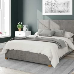 Better Bed Company Beds Better Peterborough Dusk Grey Ottoman Bed