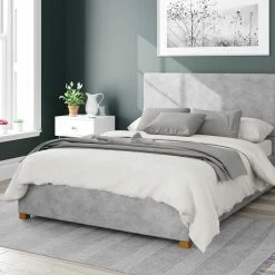 Better Bed Company Better Peterborough Silver Smoking Grey Ottoman Bed