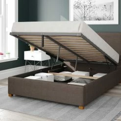 Better Bed Company Better Peterborough Weaver Brown Ottoman Bed Beds