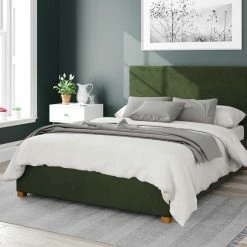 Better Bed Company Better Peterborough Dark Green Ottoman Bed Beds