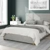 Better Bed Company Better Peterborough Silver Grey Ottoman Bed Beds