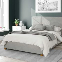 Better Bed Company Better Peterborough Silver Grey Ottoman Bed Beds