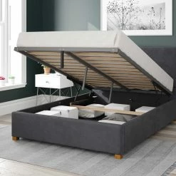 Better Bed Company Better Peterborough Dark Grey Ottoman Bed