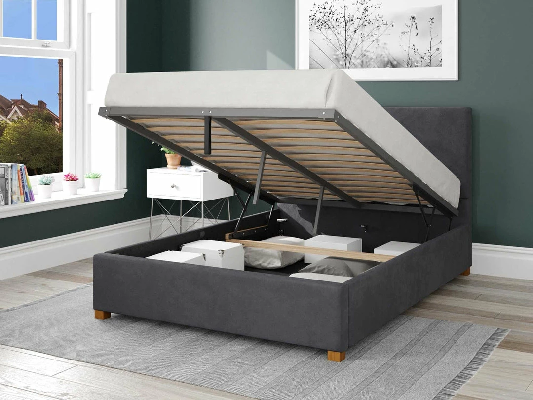 Better Bed Company Better Peterborough Dark Grey Ottoman Bed