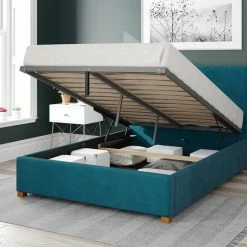 Better Bed Company Better Peterborough Teal Green Ottoman Bed