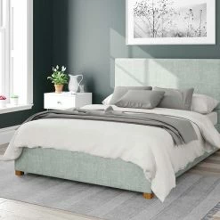 Better Bed Company Better Peterborough Light Green Ottoman Bed Beds