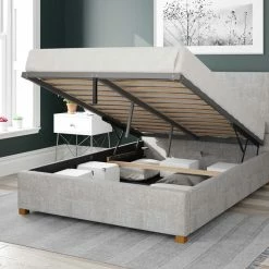 Better Bed Company Better Peterborough Light Grey Ottoman Bed