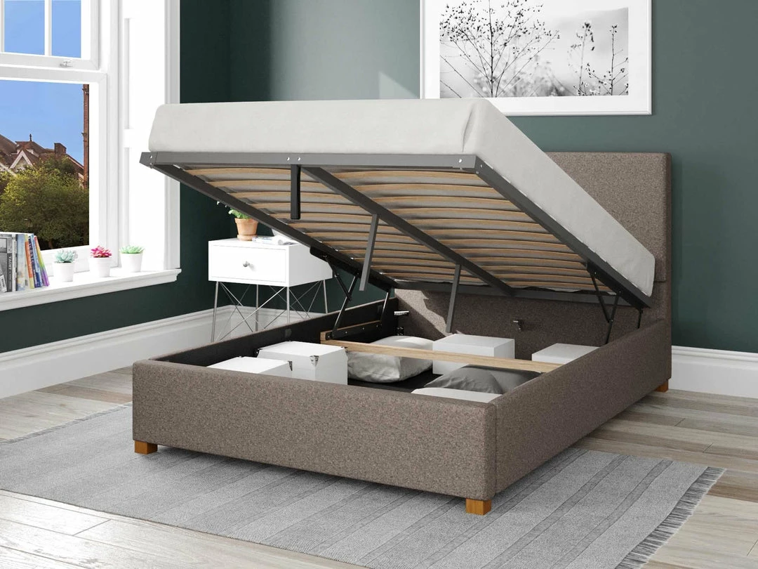 Better Bed Company Beds Better Peterborough Light Brown Ottoman Bed