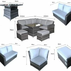 Signature Weave Grace Corner Dining Set With Lift Table