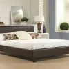 Time Living Hamburg Brown Faux Leather Bed Frame
