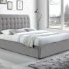 Time Living Hamilton Light Grey Fabric Bed Frame