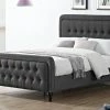 Beds Heartlands Furniture Tahiti Grey Fabric Bed Frame