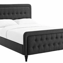 Beds Heartlands Furniture Tahiti Grey Fabric Bed Frame
