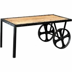 Indian Hub Cosmo Industrial Cart Coffee Table
