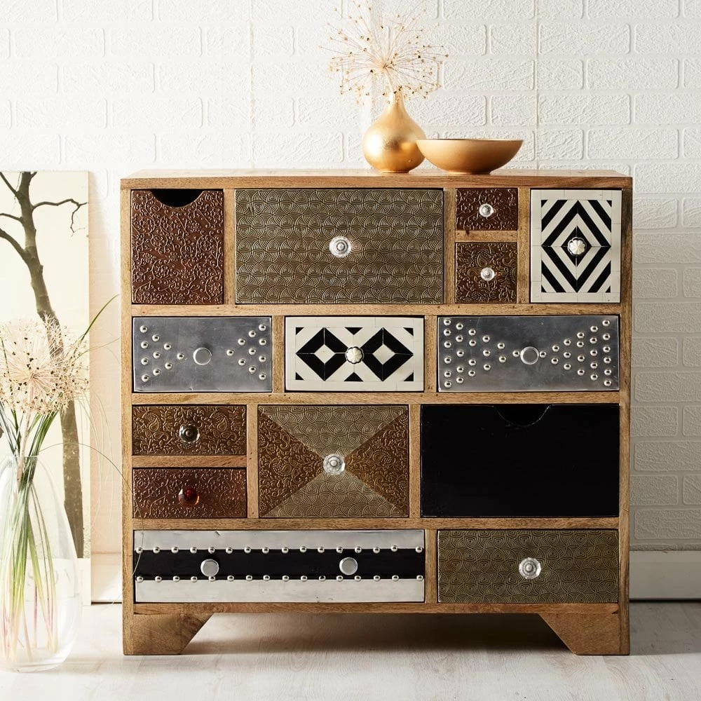 Indian Hub Sorio 14 Drawer Chest Baths