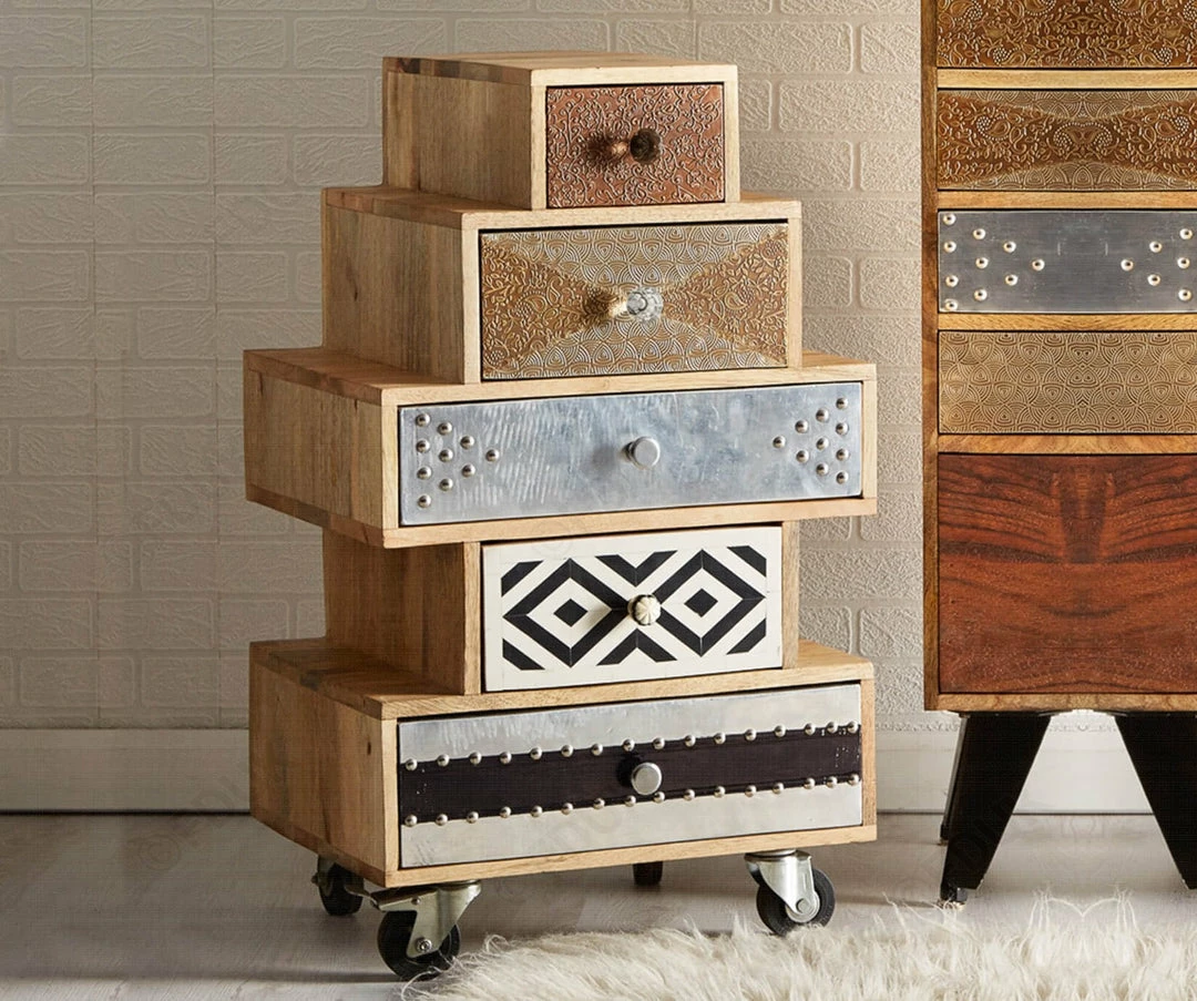 Baths Indian Hub Sorio 5 Drawer Small Chest