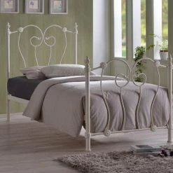 Time Living Inova Ivory Metal Bed Frame