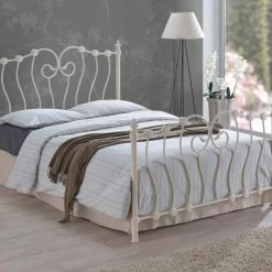 Time Living Inova Ivory Metal Bed Frame