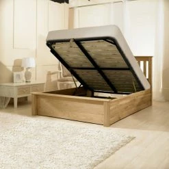 Better Bed Company Jameston Solid Oak Ottoman Bed