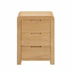 Julian Bowen Curve Oak Bed Side Table
