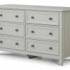 Baths Julian Bowen Maine 6 Drawer Wide Dove Grey Chest