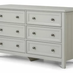 Baths Julian Bowen Maine 6 Drawer Wide Dove Grey Chest