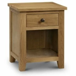 Julian Bowen Marlborough Oak 1 Drawer Bedside