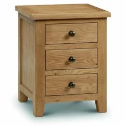 Baths Julian Bowen Marlborough Oak 3 Drawer Bedside