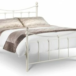 Julian Bowen Rebecca White Metal Bed Frame Beds
