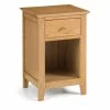 Julian Bowen Salerno Oak 1 Drawer Bedside Chest