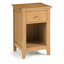 Julian Bowen Salerno Oak 1 Drawer Bedside Chest