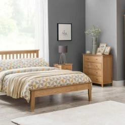 Julian Bowen Salerno Oak 1 Drawer Bedside Chest