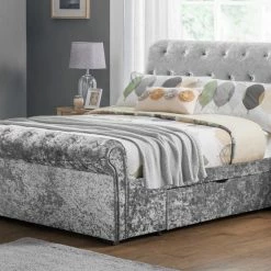 Julian Bowen Verona Silver Storage Bed Frame Beds