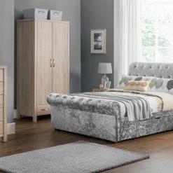 Julian Bowen Verona Silver Storage Bed Frame Beds