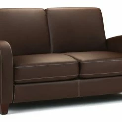 Baths Julian Bowen Vivo 2 Seater Chestnut Faux Leather Sofa