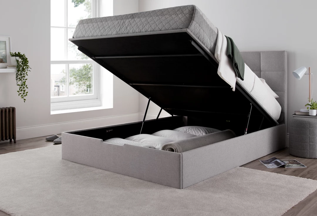 Beds Kaydian Whitburn Spirit Silver Ottoman Bed Frame