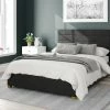 Better Bed Company Better London Velvet Black Ottoman Bed