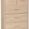 Baths Seconique Furniture Lisbon 3+2 Drawer Chest Light Oak