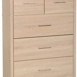 Baths Seconique Furniture Lisbon 3+2 Drawer Chest Light Oak