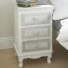 LPD Furniture Brittany 3 Draw Bed Side Table Baths