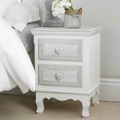 Baths LPD Furniture Brittany 2 Draw Bed Side Table