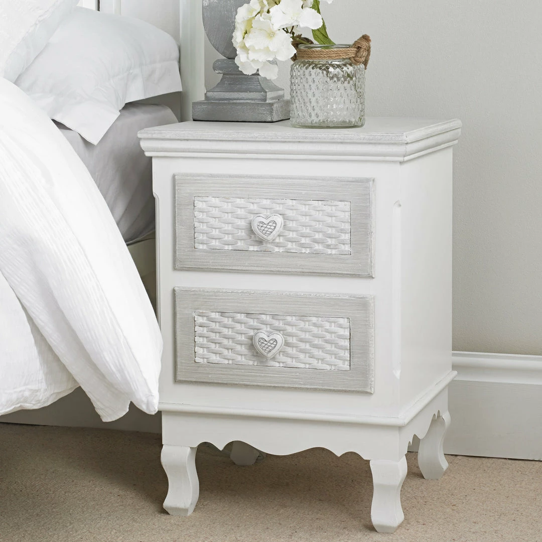 Baths LPD Furniture Brittany 2 Draw Bed Side Table