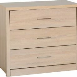 Baths Seconique Furniture Lisbon 3 Drawer Chest Light Oak