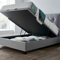 Kaydian Lumley Marbella Dark Grey Ottoman Bed Frame Beds