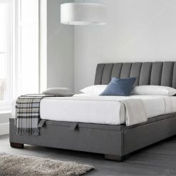 Beds Kaydian Lanchester Artemis Elephant Grey Ottoman Bed Frame
