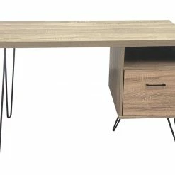 Dorel Home Landon Desk Distressed Grey Oak Style