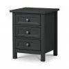 Julian Bowen Maine 3 Drawer Bedside Table Anthracite