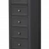 Julian Bowen Maine 5 Drawer Tall Chest Anthracite Baths