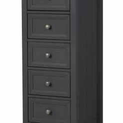 Julian Bowen Maine 5 Drawer Tall Chest Anthracite Baths