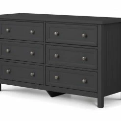 Julian Bowen Maine 6 Drawer Wide Chest Anthracite
